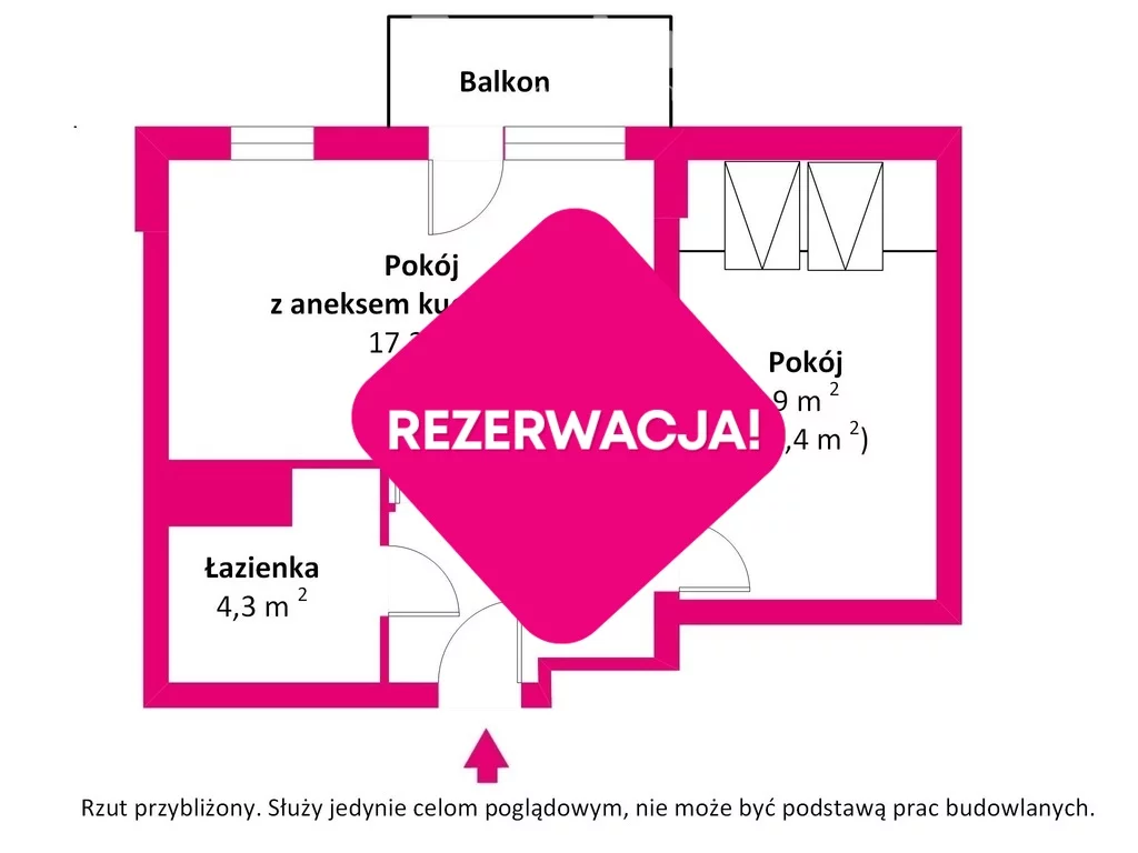 2 pokoje, mieszkanie 38,80 m², piętro 3, oferta nr , 39877/3685/OMS, Iława, Kazimierza Odnowiciela