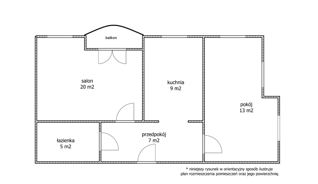 2 pokoje, mieszkanie 54,16 m², piętro 1, oferta nr , 40224/3685/OMS, Iława, Kazimierza Odnowiciela