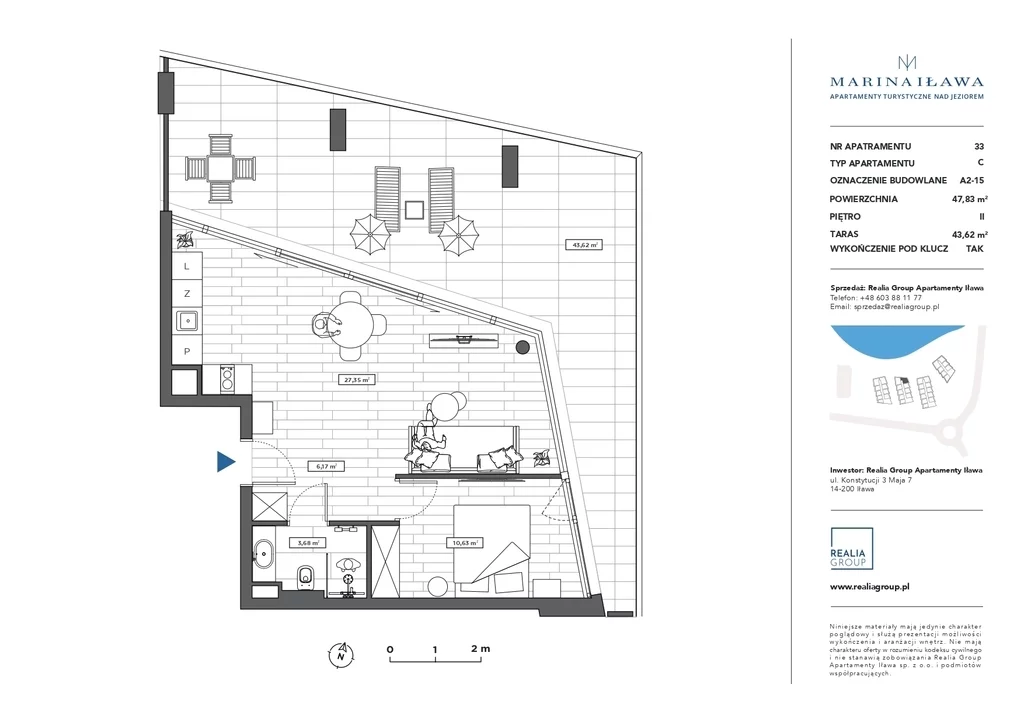 Mieszkanie na sprzedaż, 48,21 m², 2 pokoje, 1 piętro, oferta nr 27058/3685/OMS