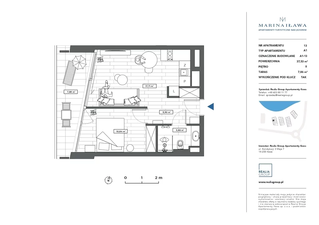 Mieszkanie na sprzedaż, 37,53 m², 2 pokoje, 2 piętro, oferta nr 27055/3685/OMS