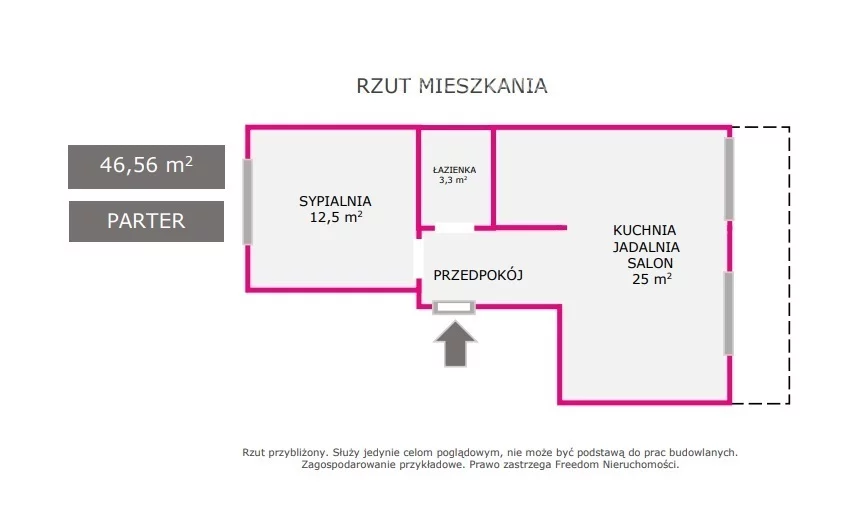 2 pokoje, mieszkanie 46,56 m², parter, oferta nr , 40123/3685/OMS, Sosnowiec, Kopalniana
