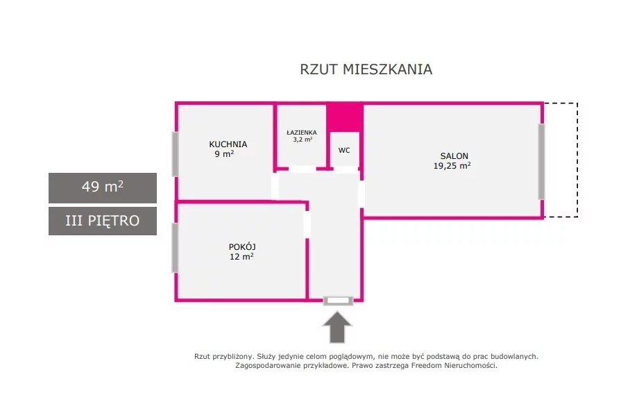 2 pokoje, mieszkanie 49,00 m², piętro 3, oferta nr , 40251/3685/OMS, Dąbrowa Górnicza, Gołonóg, Gołonóg, Leśna