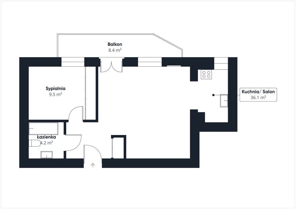 2 pokoje, mieszkanie 52,90 m², piętro 1, oferta nr , 39973/3685/OMS, Olsztyn, Nad Jeziorem Długim, Leśna