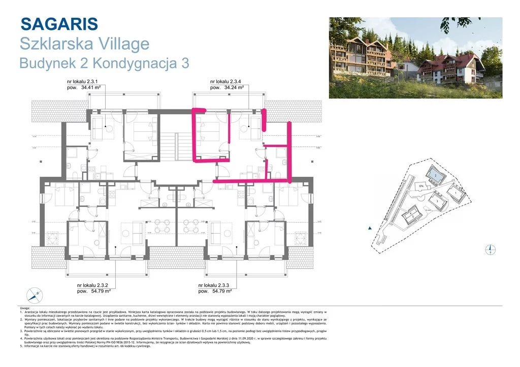 2 pokoje, mieszkanie 34,24 m², piętro 2, oferta nr , 36793/3685/OMS, Szklarska Poręba, Muzealna