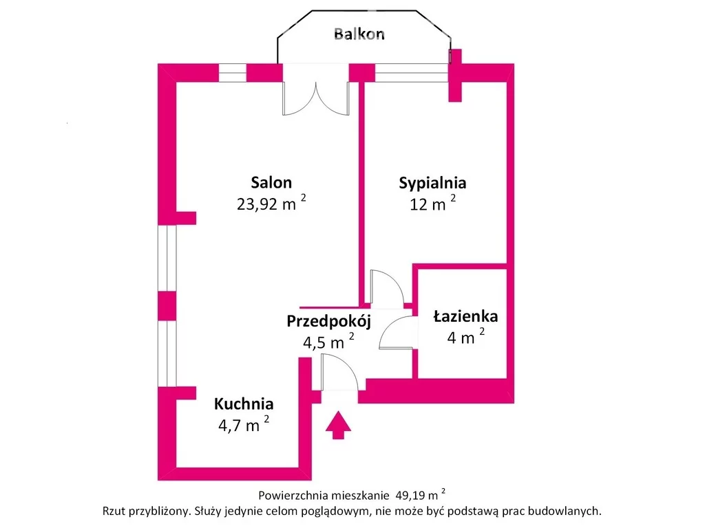 2 pokoje, mieszkanie 49,12 m², piętro 3, oferta nr , 40089/3685/OMS, Warszawa, Białołęka, Białołęka, Myśliborska
