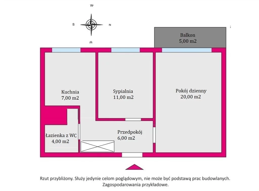 2 pokoje, mieszkanie 48,12 m², piętro 2, oferta nr , 39215/3685/OMS, Kołobrzeg, Myśliwska