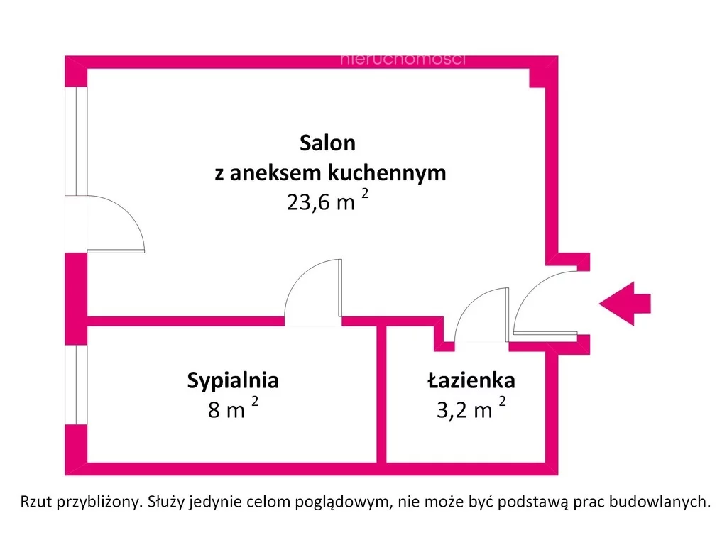 2 pokoje, mieszkanie 35,00 m², piętro 3, oferta nr , 39821/3685/OMS, Brzeszcze, Narutowicza