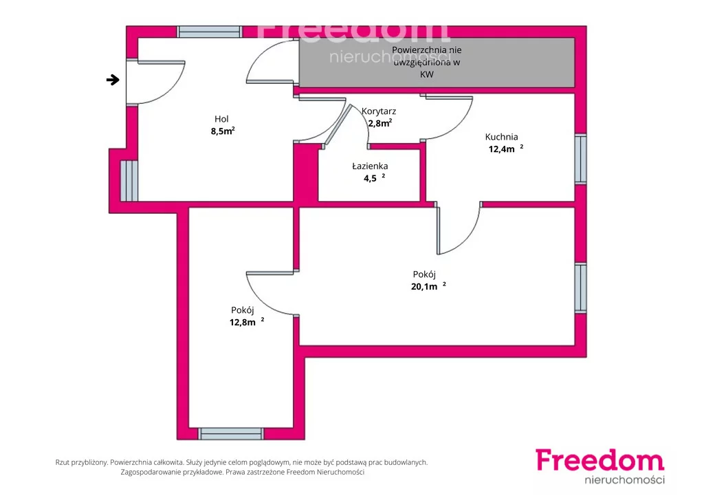 2 pokoje, mieszkanie 61,10 m², piętro 1, oferta nr , 40028/3685/OMS, Osice