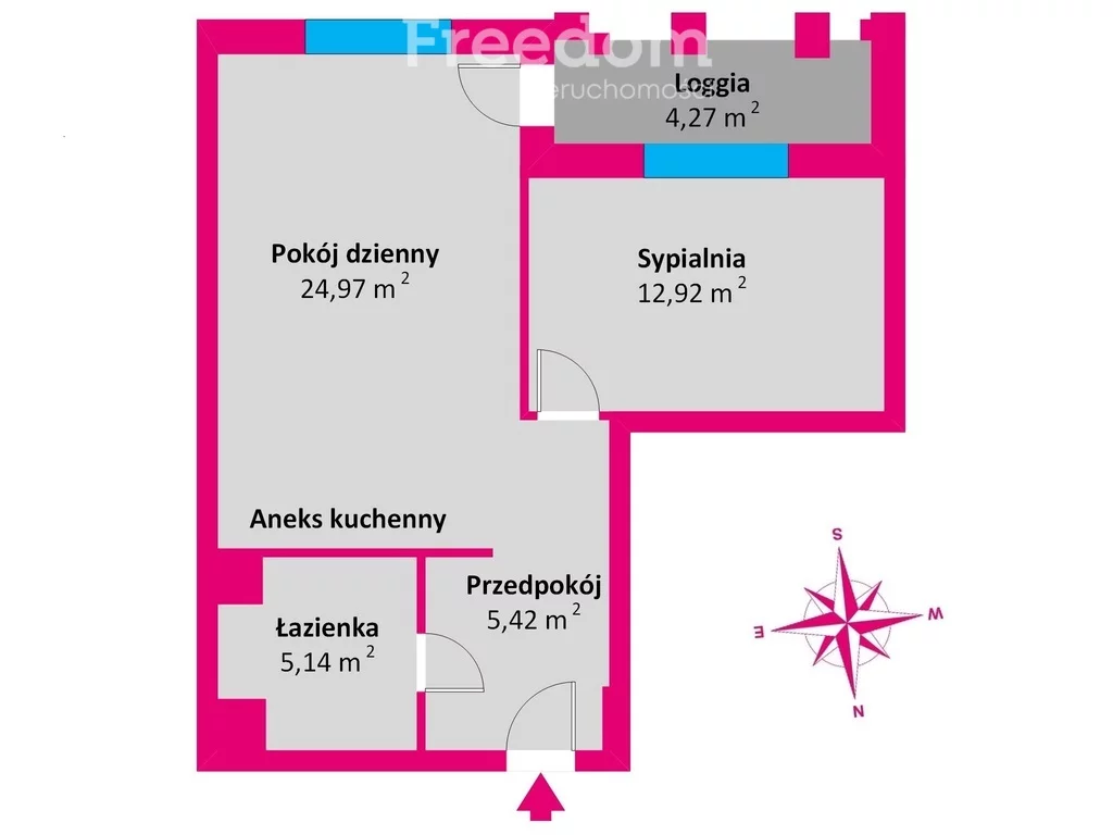 2 pokoje, mieszkanie 48,45 m², piętro 1, oferta nr , 33803/3685/OMS, Rzeszów, Przybyszówka, Pańska