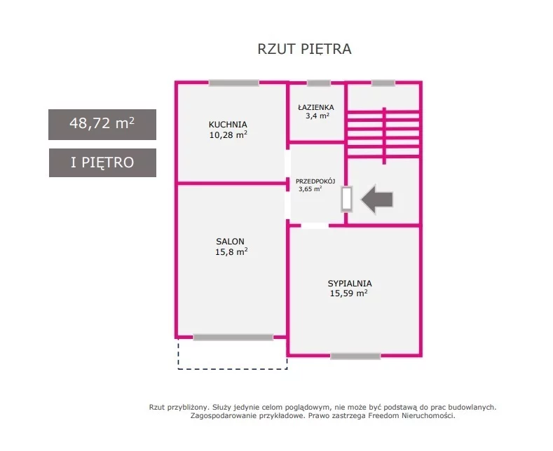 Mieszkanie 49,00 m², piętro 2, oferta nr , 30835/3685/OMS, Dąbrowa Górnicza, Podłęknicka