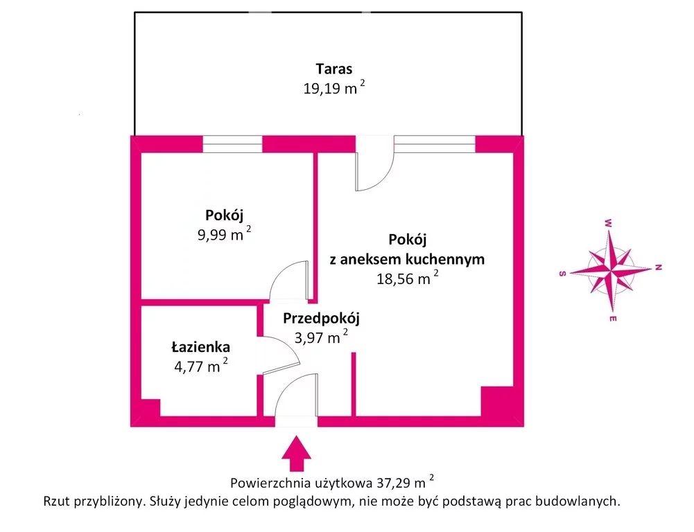 2 pokoje, mieszkanie 37,29 m², parter, oferta nr , 40608/3685/OMS, Sztutowo, Polna