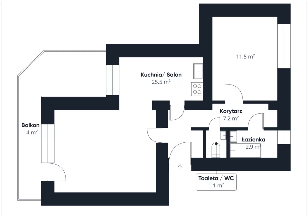 2 pokoje, mieszkanie 50,68 m², parter, oferta nr , 40491/3685/OMS, Poręba