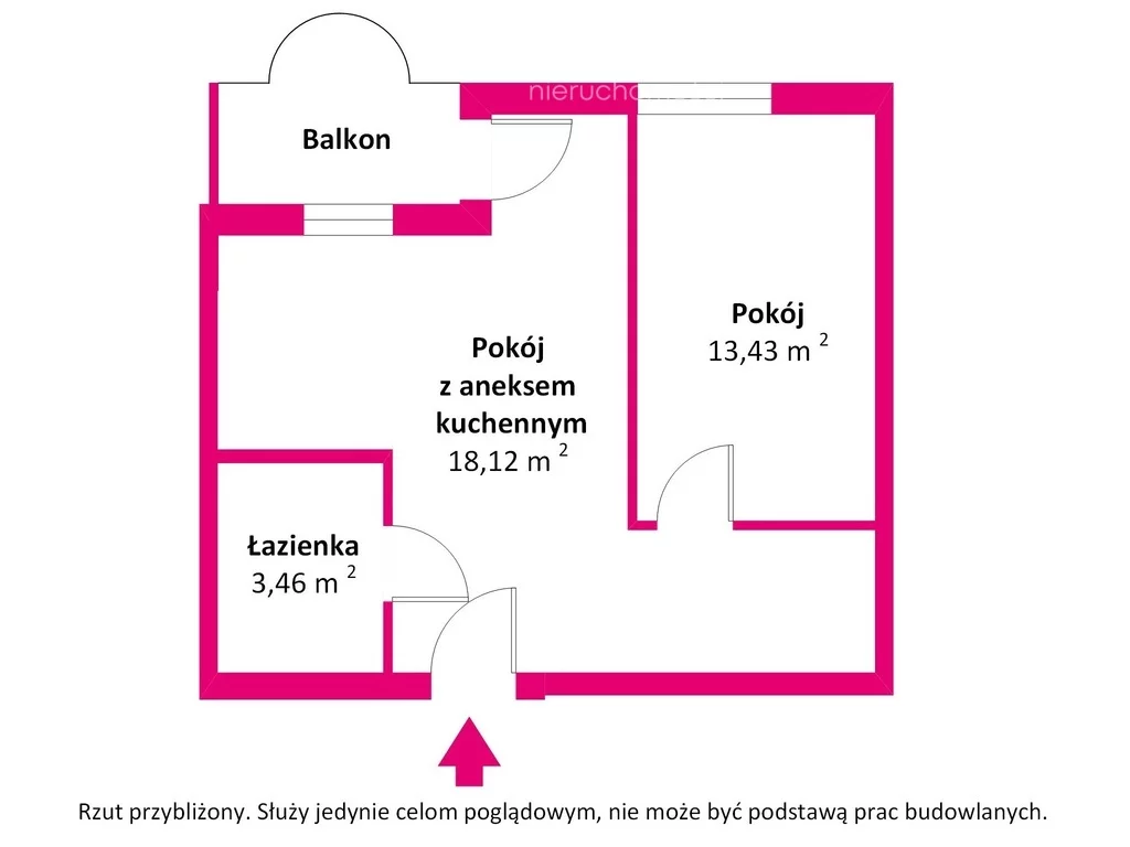 2 pokoje, mieszkanie 36,70 m², piętro 4, oferta nr , 40348/3685/OMS, Warszawa, gen. Romana Abrahama