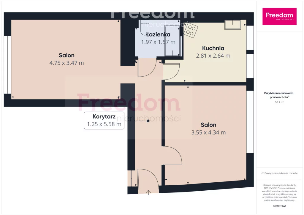 2 pokoje, mieszkanie 51,73 m², parter, oferta nr , 40063/3685/OMS, Piła, Roosevelta