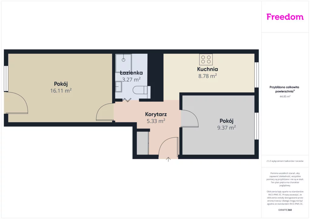2 pokoje, mieszkanie 44,85 m², parter, oferta nr , 38033/3685/OMS, Tarnów, Skowronków