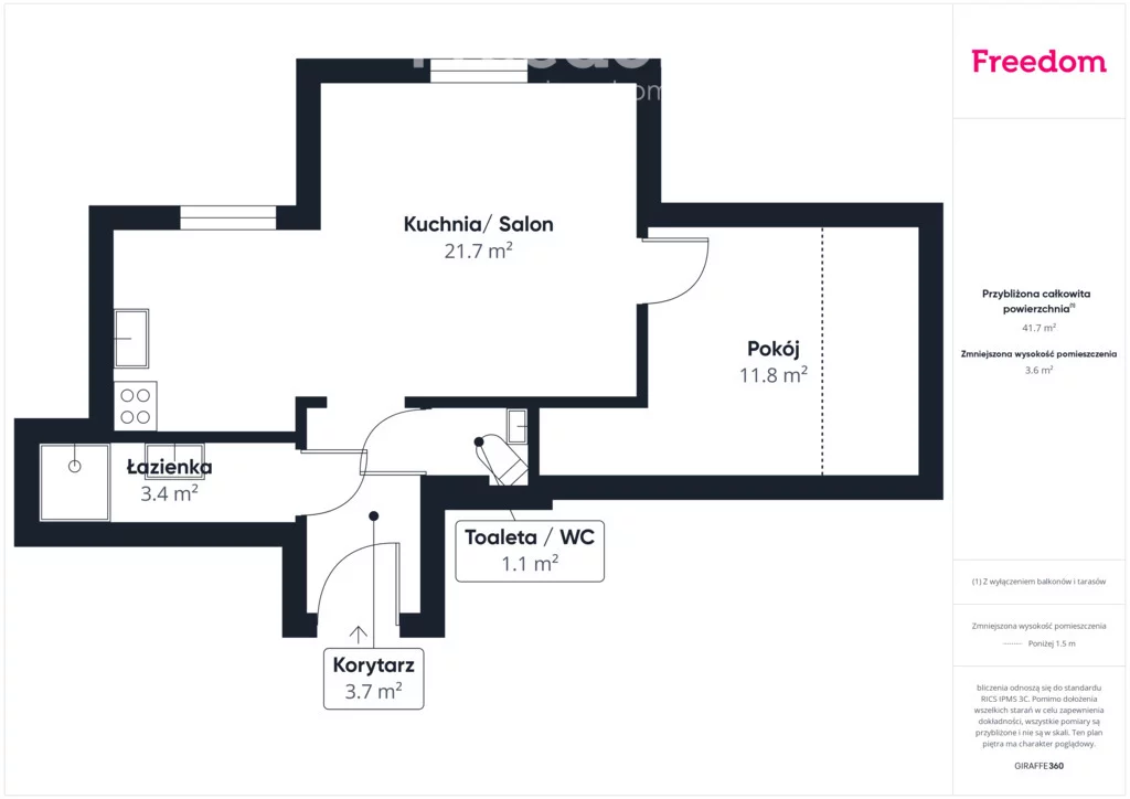 2 pokoje, mieszkanie 37,20 m², piętro 4, oferta nr , 40366/3685/OMS, Elbląg, Słoneczna
