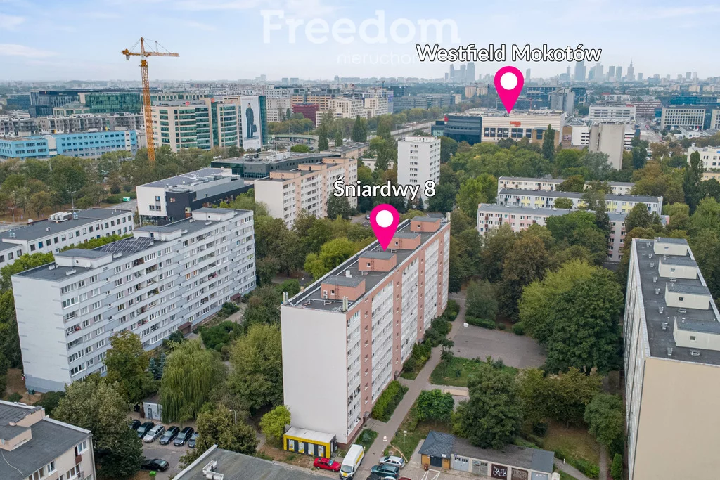 2 pokoje, mieszkanie 41,55 m², piętro 7, oferta nr , 40176/3685/OMS, Warszawa, Mokotów, Mokotów, Śniardwy