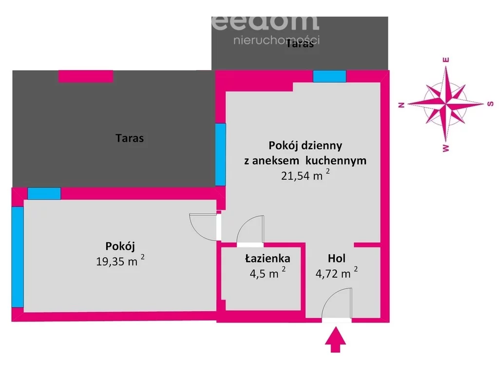 2 pokoje, mieszkanie 50,11 m², piętro 1, oferta nr , 38104/3685/OMS, Nowa Sarzyna, prof. Stanisława Tołpy