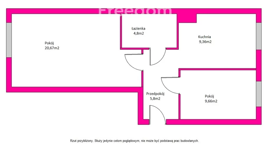 2 pokoje, mieszkanie 49,97 m², piętro 2, oferta nr , 40733/3685/OMS, Olsztyn, Jaroty, Stawigudzka