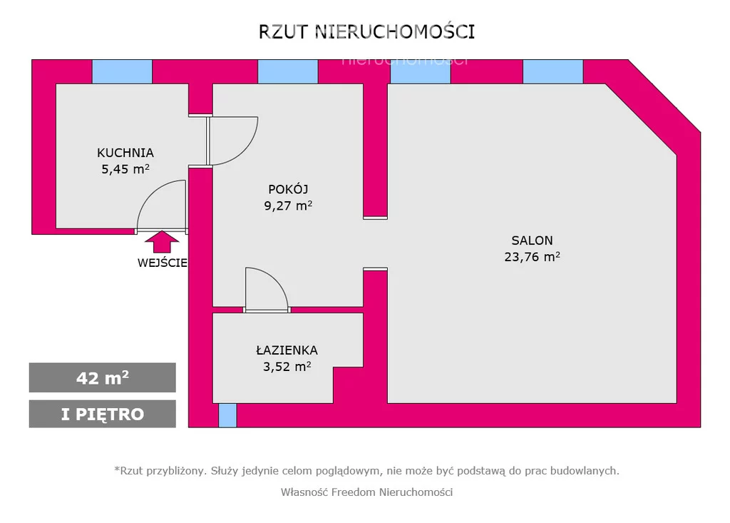 Mieszkanie dwupokojowe 42,00 m², Ruda Śląska, Ruda, Szczęść Boże, Sprzedaż