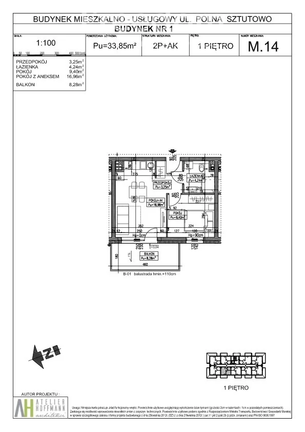 2 pokoje, mieszkanie 33,64 m², piętro 2, oferta nr , 39111/3685/OMS, Sztutowo, Turystyczna