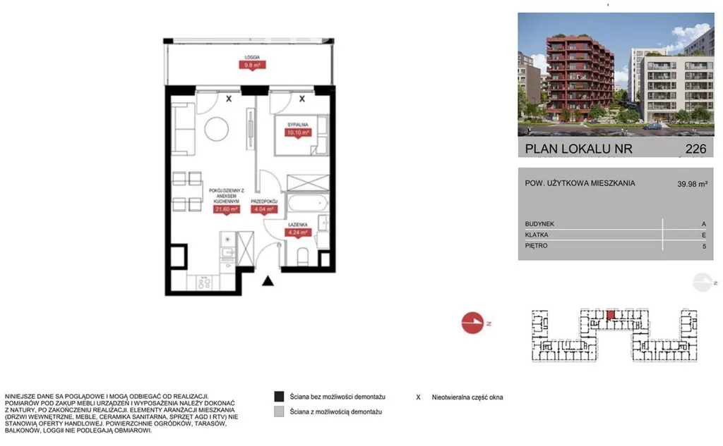 Mieszkanie na sprzedaż, 39,98 m², 2 pokoje, 2 piętro, oferta nr 31101/3685/OMS