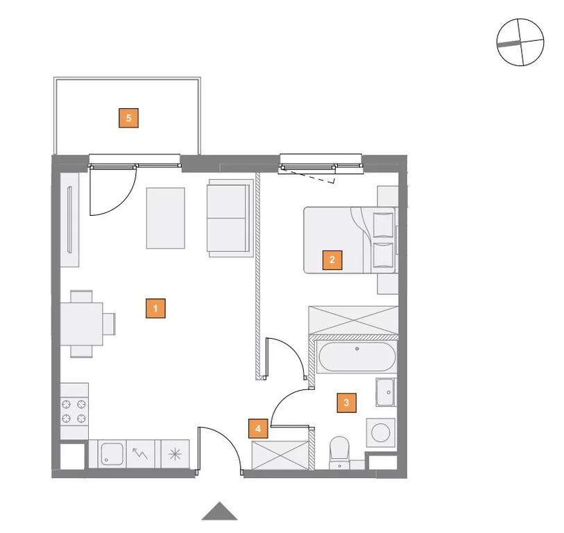 2 pokoje, mieszkanie 42,45 m², piętro 5, oferta nr , 34149/3685/OMS, Warszawa, Mokotów, Mokotów