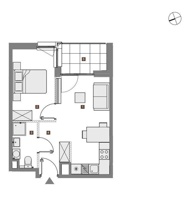 2 pokoje, mieszkanie 35,62 m², piętro 2, oferta nr , 36657/3685/OMS, Warszawa, Targówek, Targówek