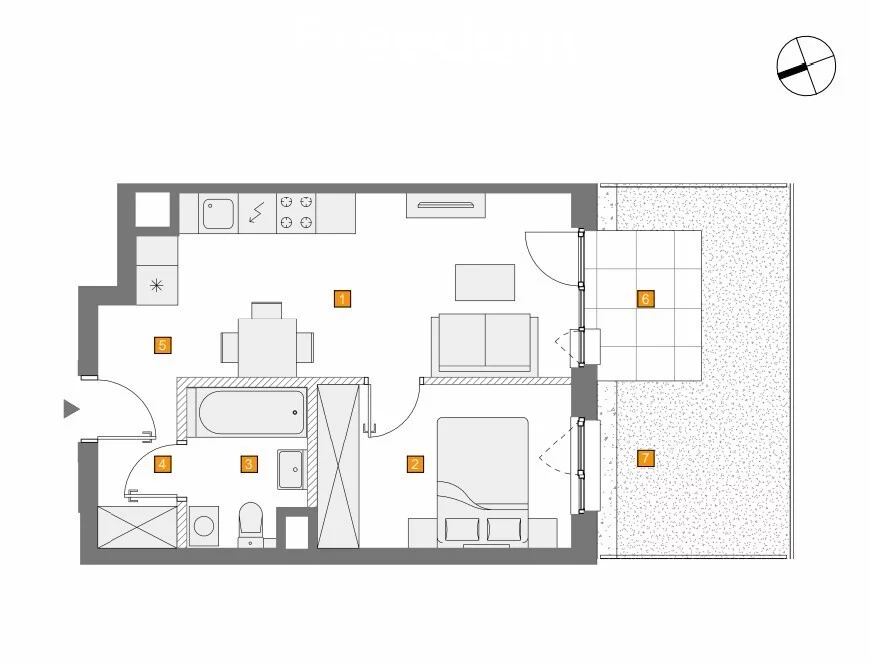 2 pokoje, mieszkanie 36,37 m², parter, oferta nr , 34013/3685/OMS, Warszawa, Włochy, Włochy