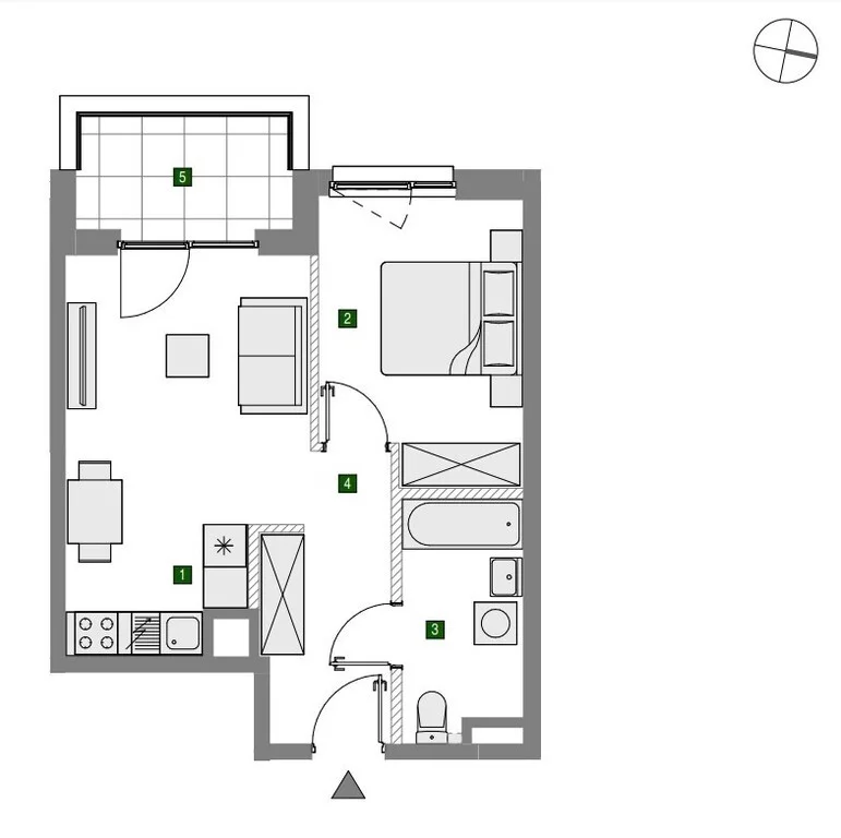 Mieszkanie na sprzedaż, 41,29 m², 2 pokoje, 1 piętro, oferta nr 36642/3685/OMS