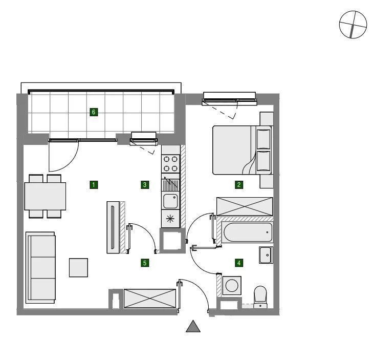 2 pokoje, mieszkanie 45,17 m², piętro 3, oferta nr , 36685/3685/OMS, Warszawa, Włochy, Włochy