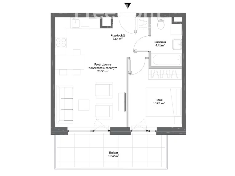 2 pokoje, mieszkanie 41,33 m², piętro 2, oferta nr , 37137/3685/OMS, Warszawa, Włochy, Włochy