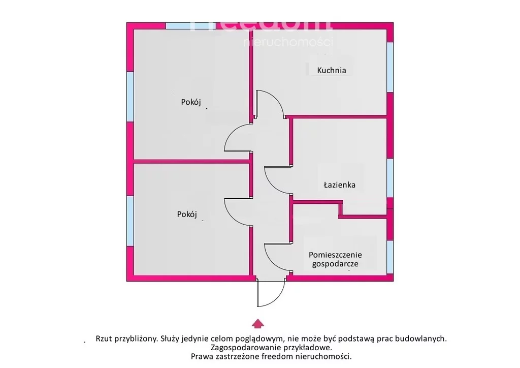 2 pokoje, mieszkanie 57,61 m², piętro 1, oferta nr , 38509/3685/OMS, Węgry