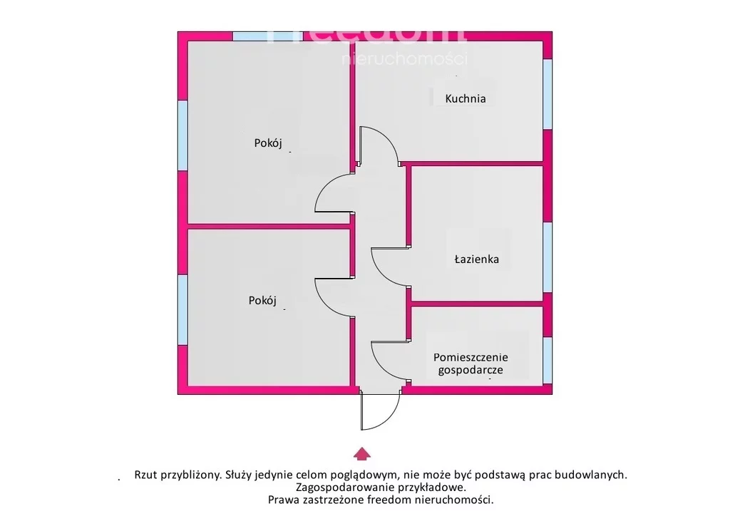 2 pokoje, mieszkanie 52,70 m², piętro 1, oferta nr , 38450/3685/OMS, Złotowo