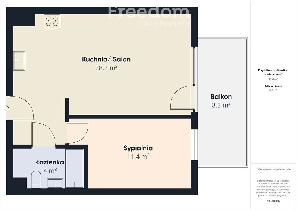 2 pokoje, mieszkanie 43,50 m², piętro 2, oferta nr , 7012/3685/OMW, Białystok, Młodych, Choroszczańska