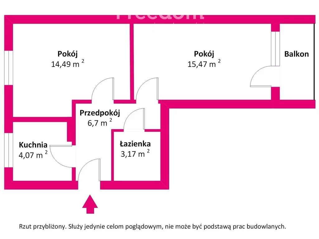 Mieszkanie do wynajęcia, 43,90 m², 2 pokoje, 3 piętro, oferta nr 5450/3685/OMW