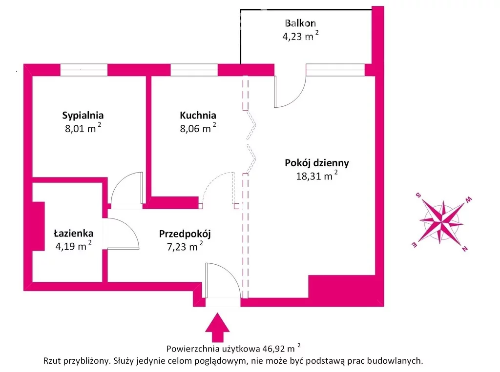 2 pokoje, mieszkanie 48,00 m², piętro 2, oferta nr , 7030/3685/OMW, Łomianki, Krzysztofa Kamila Baczyńskiego