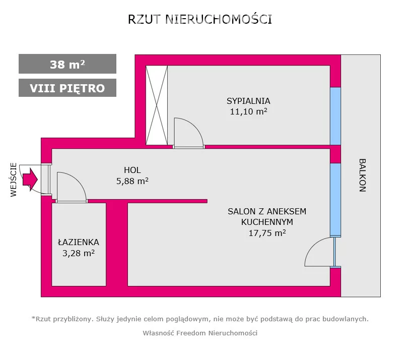 2 pokoje, mieszkanie 38,00 m², piętro 8, oferta nr , 7079/3685/OMW, Katowice, Piastów