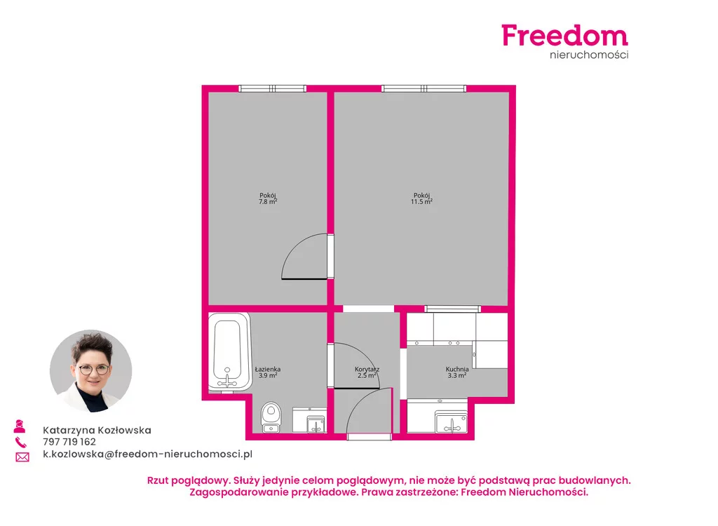 2 pokoje, mieszkanie 28,81 m², piętro 3, oferta nr , 6956/3685/OMW, Stalowa Wola, Stanisława Staszica