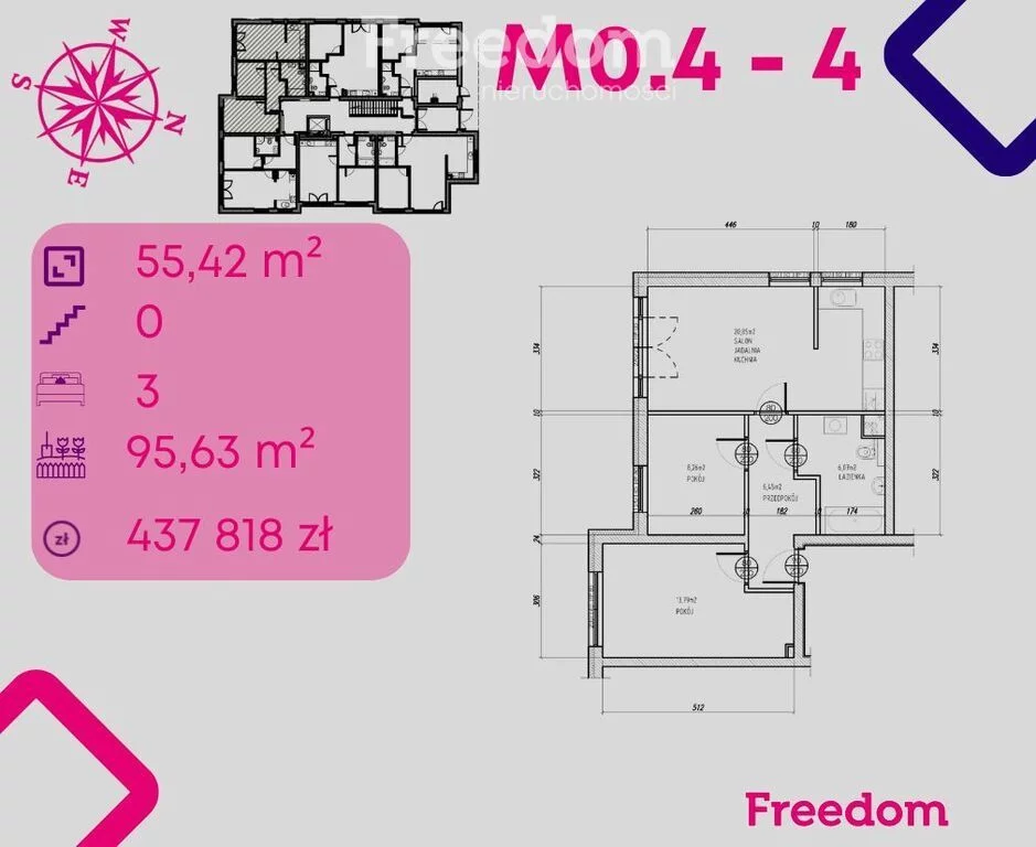 Apartamenty 39478/3685/OMS Bonin