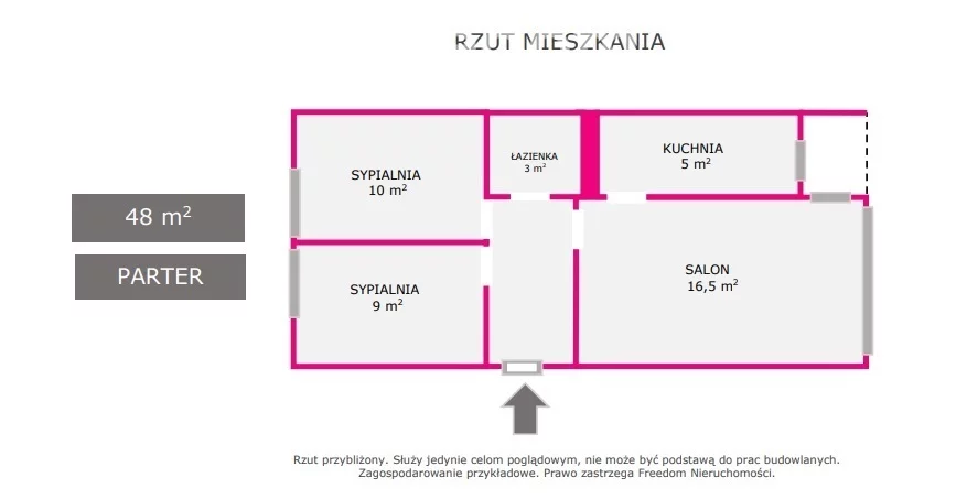 3 pokoje, mieszkanie 48,00 m², parter, oferta nr , 40744/3685/OMS, Sosnowiec, Henryka Sienkiewicza