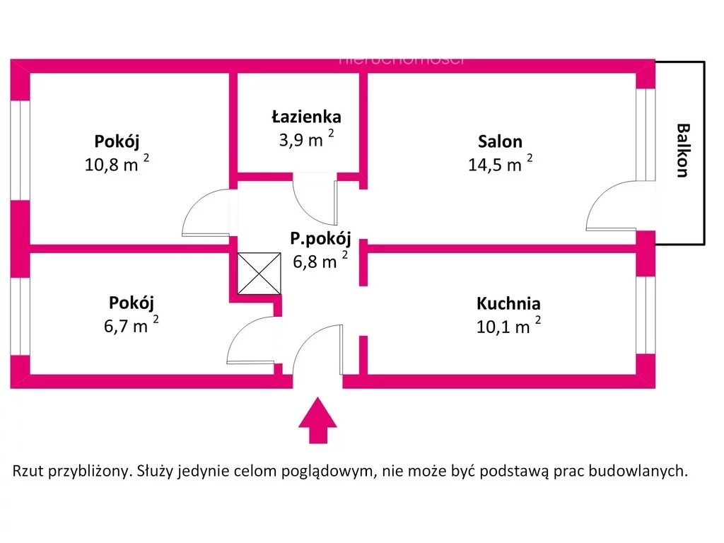 3 pokoje, mieszkanie 56,76 m², piętro 3, oferta nr , 40280/3685/OMS, Olsztyn, Zatorze, Jagiellońska