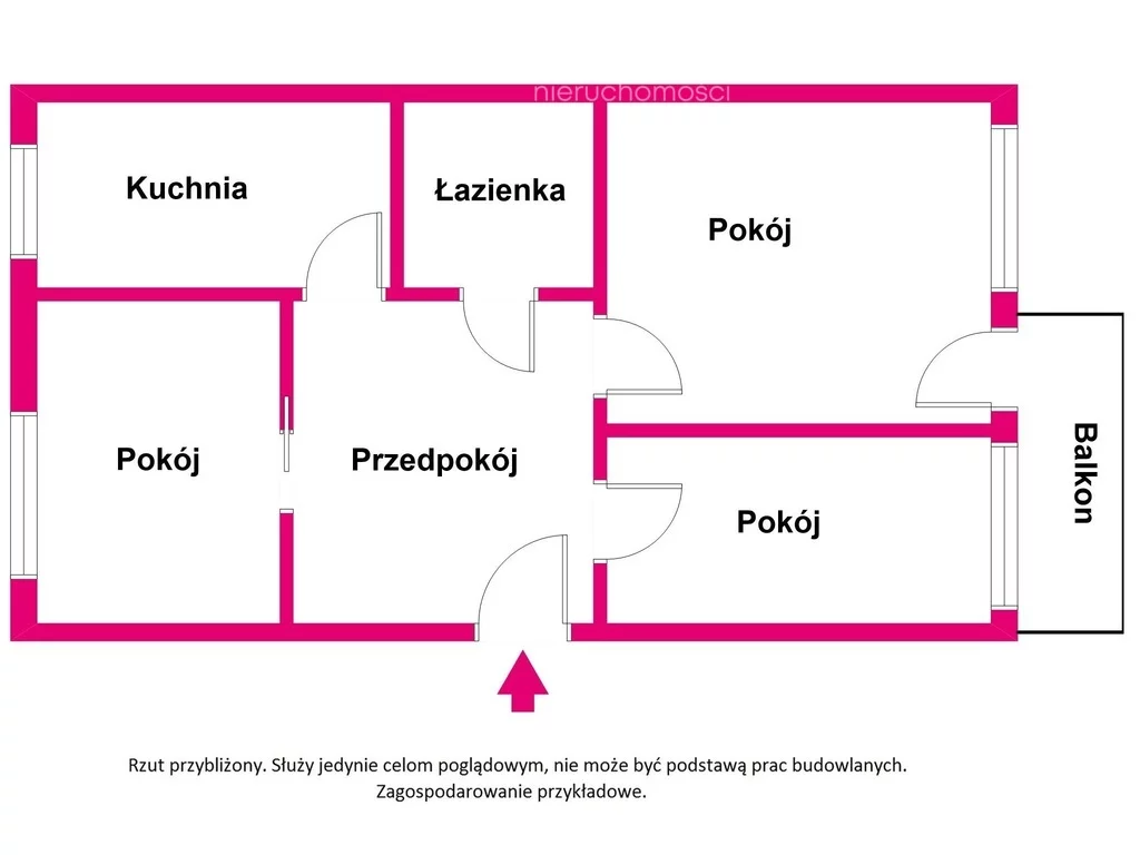 3 pokoje, mieszkanie 51,22 m², piętro 4, oferta nr , 40197/3685/OMS, Brzeg, Janiny Porazińskiej