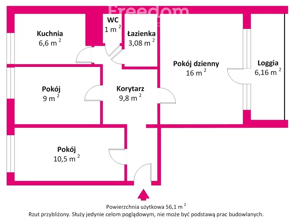 3 pokoje, mieszkanie 56,00 m², piętro 4, oferta nr , 39247/3685/OMS, Poznań, Grunwald, Grunwald, Jawornicka