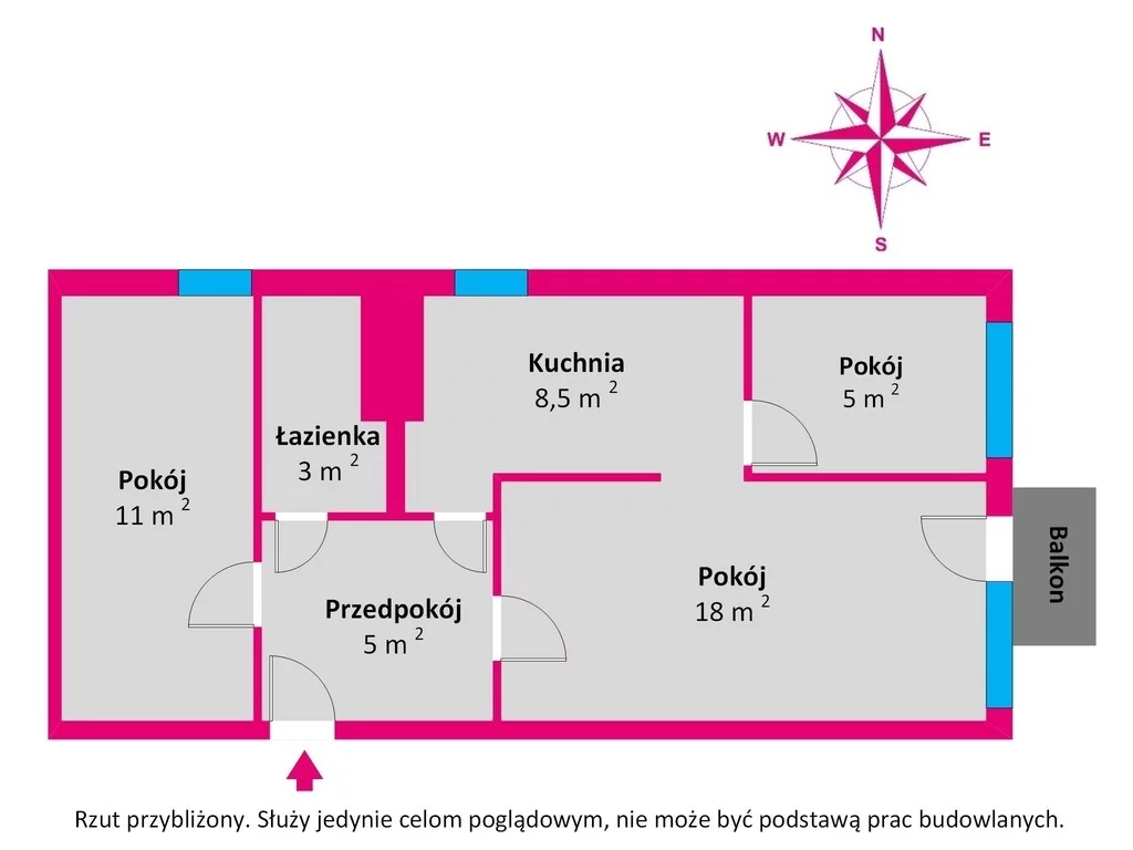 3 pokoje, mieszkanie 49,69 m², piętro 3, oferta nr , 40426/3685/OMS, Gdańsk, Stogi, Jeremiasza Falck Polonusa