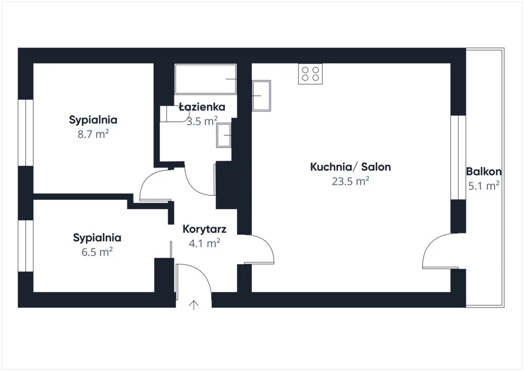 3 pokoje, mieszkanie 48,20 m², piętro 4, oferta nr , 40610/3685/OMS, Olsztyn, Jaroty, Jerzego Burskiego