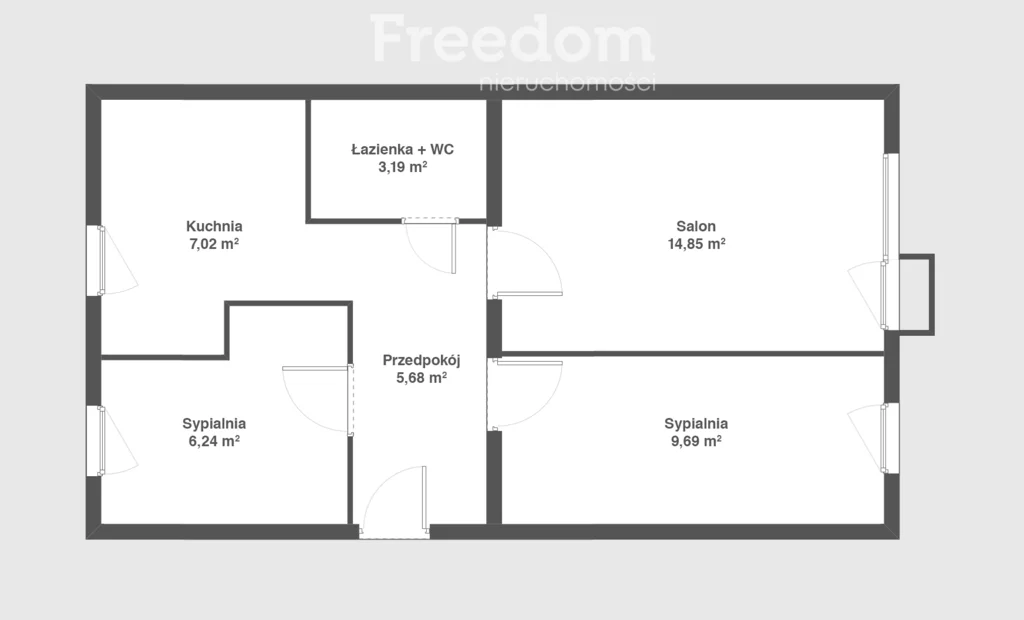 3 pokoje, mieszkanie 48,20 m², piętro 1, oferta nr , 40067/3685/OMS, Białystok, Piaski, Jerzego Waszyngtona