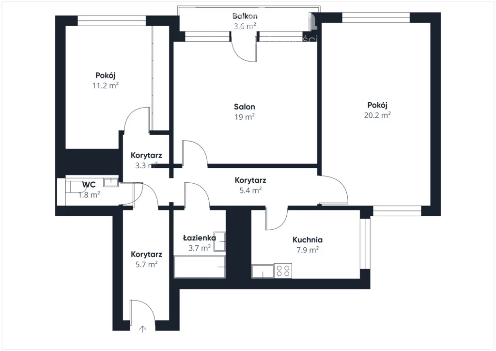 3 pokoje, mieszkanie 78,76 m², piętro 1, oferta nr , 40652/3685/OMS, Katowice, Józefowska