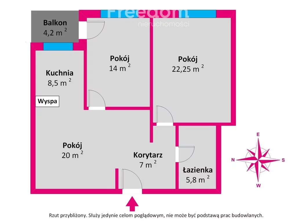 3 pokoje, mieszkanie 78,93 m², piętro 1, oferta nr , 39435/3685/OMS, Pruszcz Gdański, Konstantego Ildefonsa Gałczyńskiego