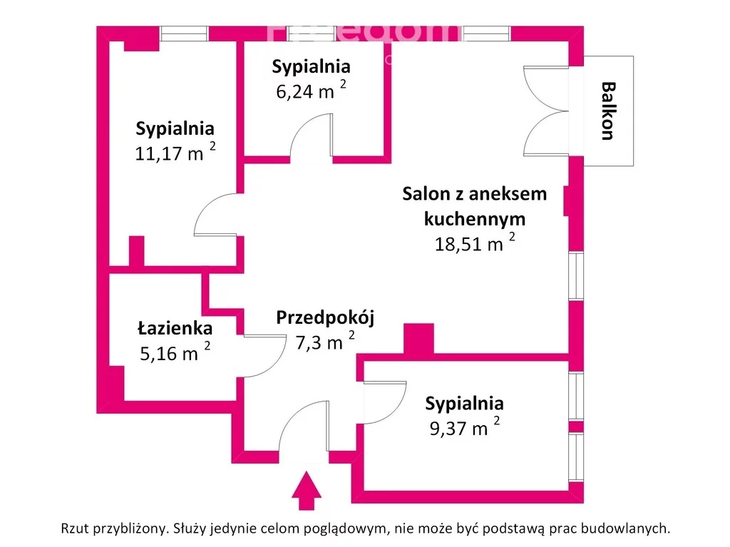 3 pokoje, mieszkanie 57,75 m², piętro 7, oferta nr , 39906/3685/OMS, Gliwice, Kozielska